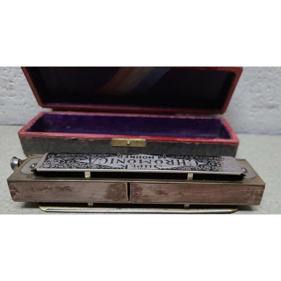 HOHNER Super Chromonica Chromatic Harmonica Key C Box & 2 Books - Picture 7 of 12